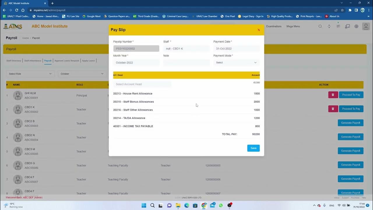 AIMS HR Payroll tutorial AIMS English YouTube