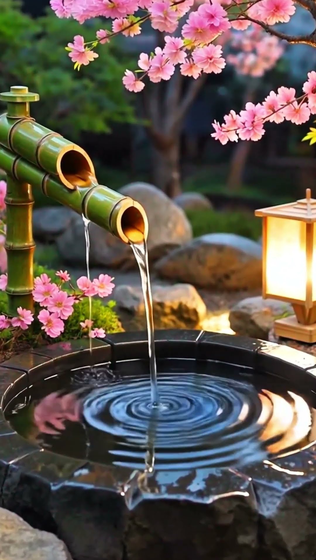 邦楽 banbi sound garden sumika Authentic bamboo water fountain sounds #shorts #zengarden