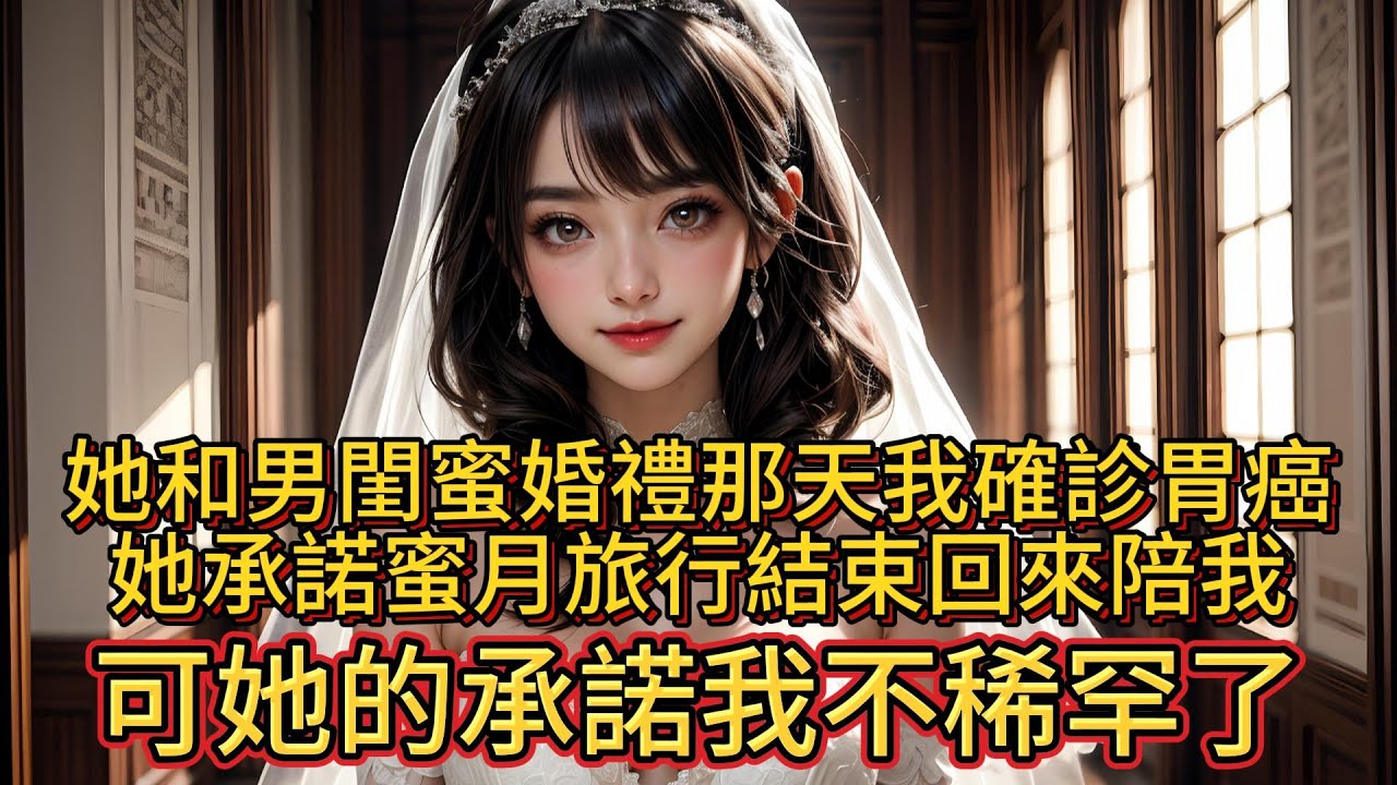 她和男閨蜜婚禮那天我確診胃癌，她承諾蜜月旅行結束回來陪我，可她的承諾我不稀罕了。