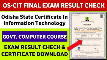 OS-CIT FINAL EXAM RESULT CHECK 2024 I OS-CIT FINAL CERTIFICATE DOWNLOAD@Amacollegeofficial @OKCLTV