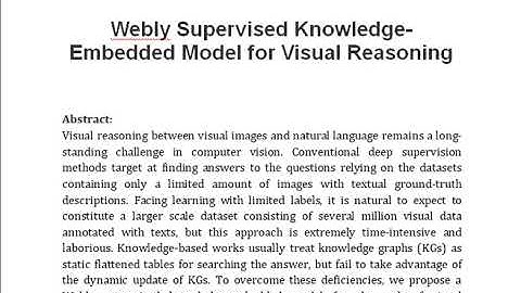 Webly Supervised Knowledge Embedded Model for Visual Reasoning