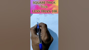 SQUARE/TRICK||🤔MATHS SHORTS LESS THAN 100// #physicswallah #edumantra #study #maths #viralvideo
