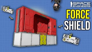 This Ship Hangar Door Can be A One Way Force Shield, Space Engineers