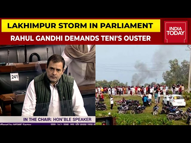 Lakhimpur Storm Rocks Parliament, Rahul Gandhi Seeks MoS Ajay Mishra's Ouster, Calls Him 'Criminal' class=