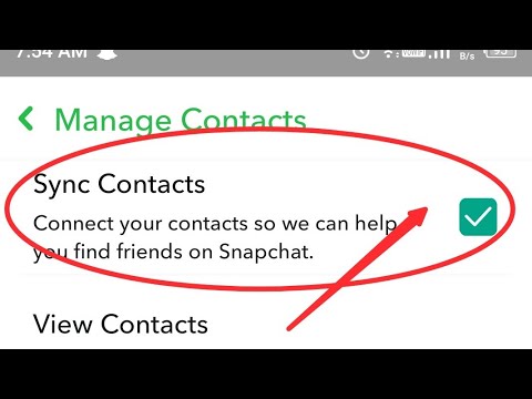 Snapchat me sync contact kaise off kare, how to off sync contact in ...