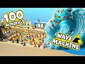 Wave machine vs lego rock concert  tsunami disaster  dam breach experiment  lego city flood