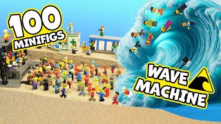 Wave Machine VS. Lego Rock Concert  Tsunami Disaster  Dam Breach Experiment  Lego City Flood