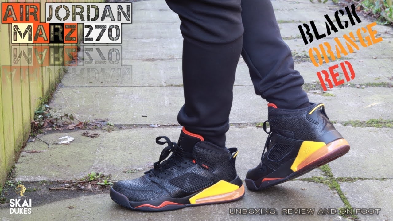 jordan mars 270 black orange