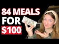 $100 BUDGET Meal Plan for a Family of 4