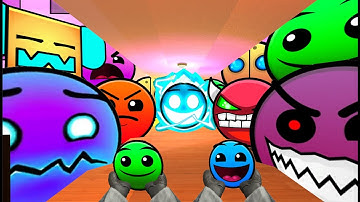 Saving Baby GreenFace From Geometry Dash Emoji, Lobotomy Dash And Aughhh Family Nextbot Gmod