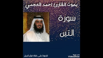 سورة التين بصوت القارئ احمد العجمي