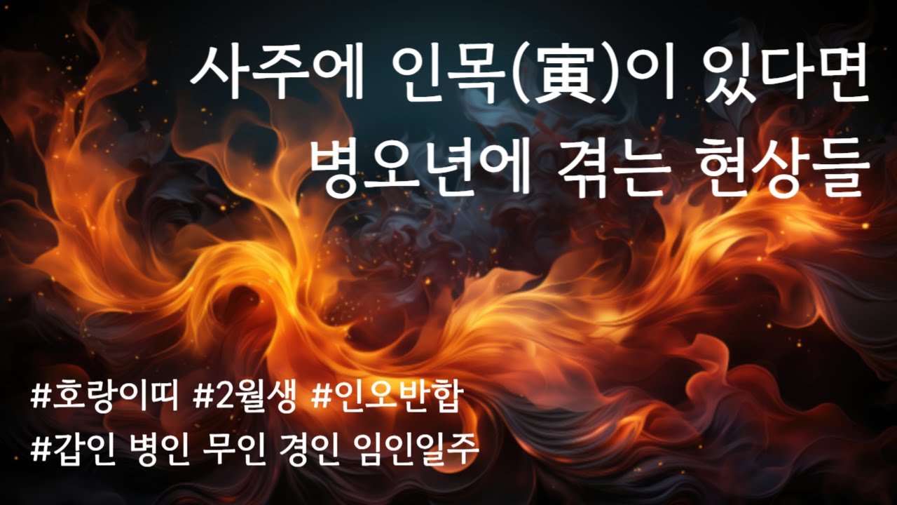 사주에 인목이 있다면 2026년 꼭 주목하셔야 하는 이유 #인오반합해석