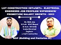 L&T CONSTRUCTION DETs/GETs - ELECTRICAL ENGINEERS JOB PROFILES/ PROMOTIONs/ SALARY/ GROWTH - 2023