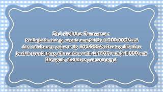 Tugas Ekonomi Mikro Elastisitas Permintaan dan Penawaran