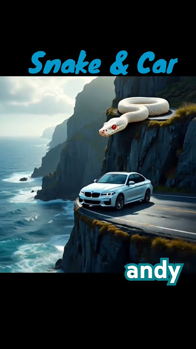 Snake And Car #trending #relaxing #automobile #bmw #anaconda #phyton #reticulatuspython #viralvideo