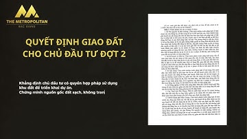 Pháp lý dự án The Metropolitan Bắc Giang