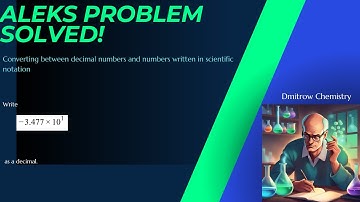 ALEKS Problem Solved: Converting between decimal numbers and numbers written in scientific notation