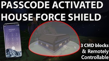 House protection FORCE SHIELD (passcode locked) [Minecraft PE Command blocks]