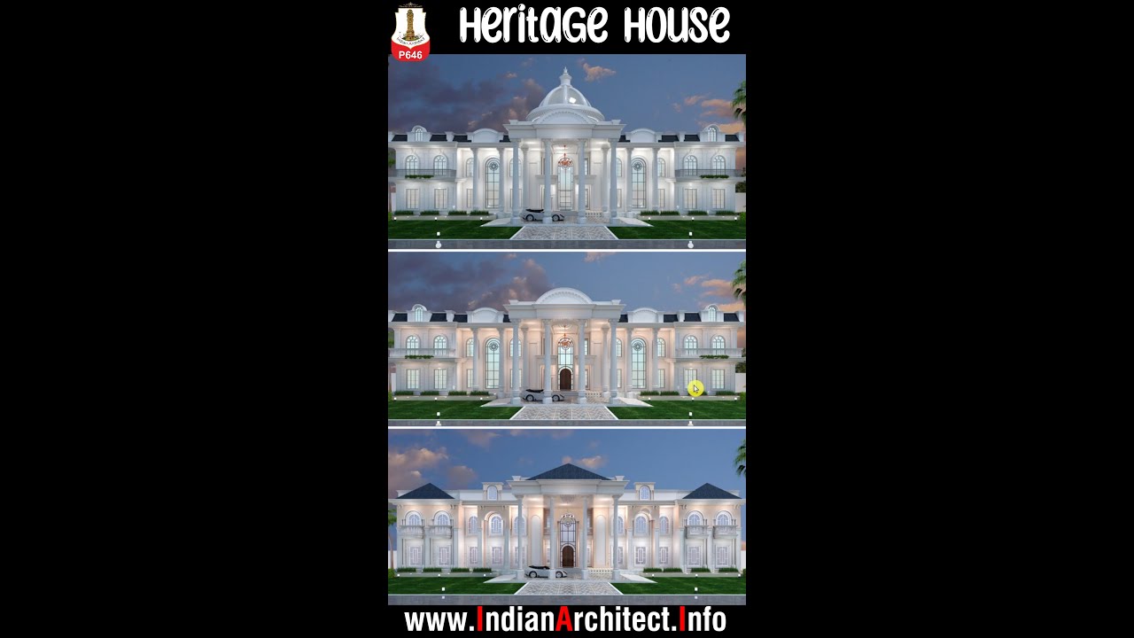 P646 A 🔥heritage🔥6000Sqft 🏘️6BHK🔥 south Face🤩 heritage House Plan🤩Indian Architect