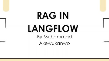 Building RAG in Langflow #Langflow