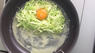 Okonomiyaki simplified version of cooking I Japanese pancake