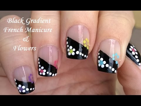 Black Grant French Manicure Dotting Tool Fl Nail Art Black Grant French Manicure Dotting Tool Fl Nail Art Tutorial