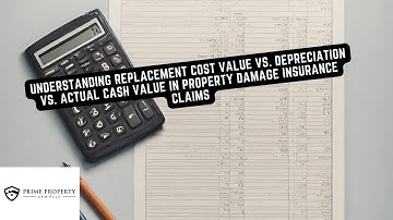 Understanding RCV vs. Depreciation vs. ACV in Property Insurance Claims