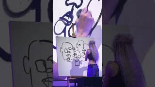 Halsey pintando quadro durante 'Be Kind' @ MIDFLORIDA Credit Union Amphitheatre, Tampa (10/05/22)