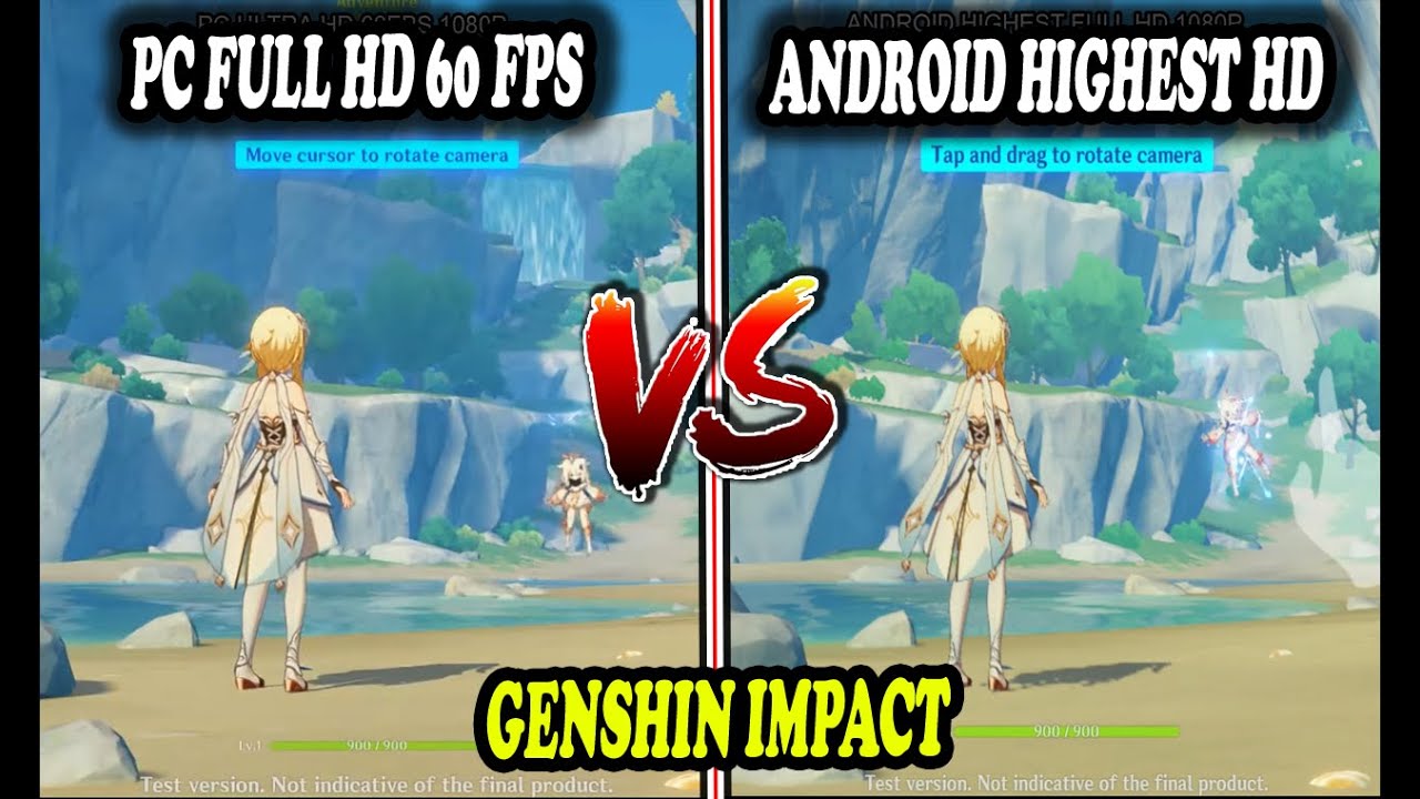 Graphic Genshin Impact PC VS Genshin Impact Android Full HD 60FPS 1080p ...