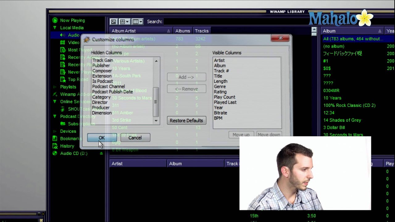 Winamp Using the Library - YouTube