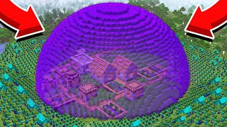 картинка: СМОГУТ ЛИ ЗОМБИ СЛОМАТЬ ПОРТАЛЬНЫЙ КУПОЛ В МАЙНКРАФТ Minecraft Топовский 100% Защита Деревни