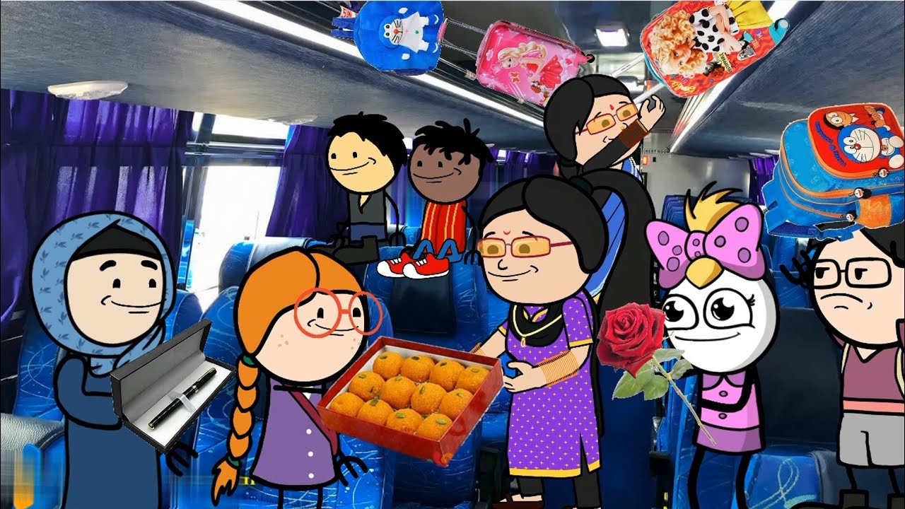 ✨ டீச்சருக்கு பரிசுகளை கொடு டூருக்கு கிளம்பு🎁🪅💃🚃🎡@bujjicartoon #poomari #poomaribirthday