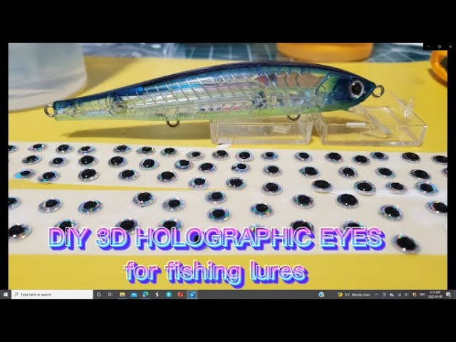 How to make holographic 3d eyes for fishing lures. Free eyes designs. 