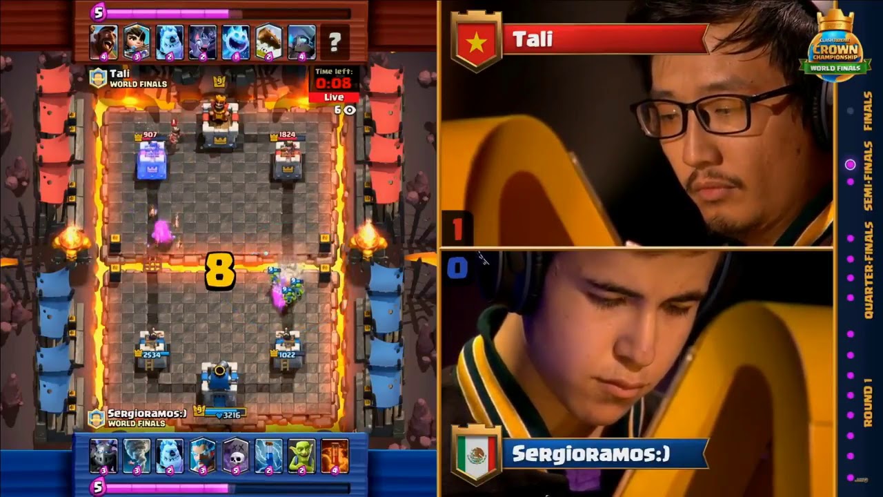 SergioRamos VS Tali Semi Finals 2017 Clash Royale CCGS World Championship
