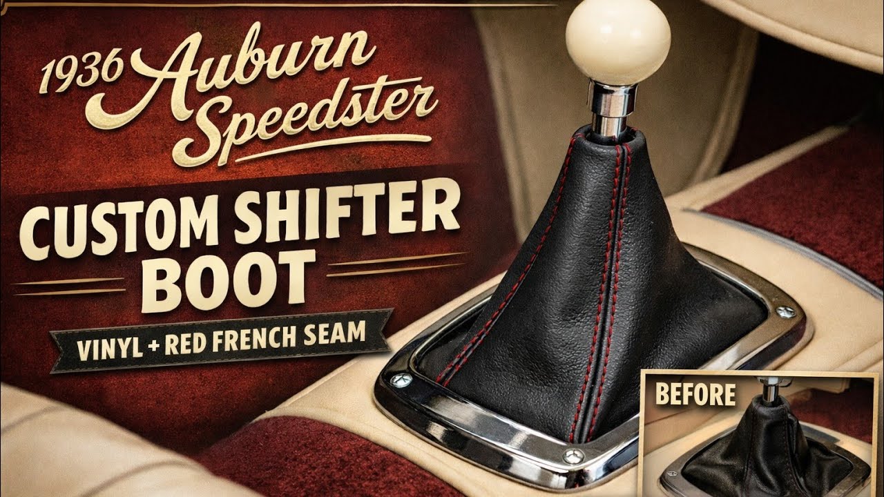 How to Make a Custom Gear Shifter Boot | Vinyl + Red French Seam ...
