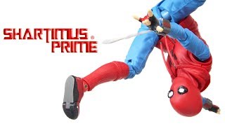 SH Figuarts Homemade Suit Spider-Man Homecoming Movie Bandai Tamashii Nation Figure Toy Review