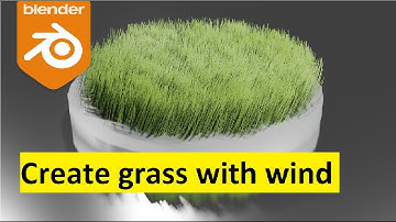 Blender Tutorial | Create grass and wind in blender