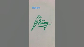 Signature for Naeem | N letter signature style #shorts #signature #calligraphy