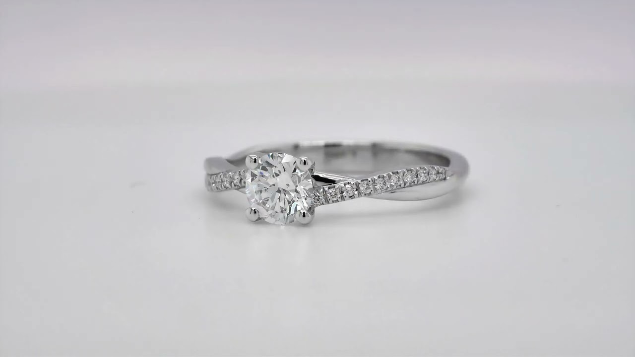 0.50 Carat Diamond Intertwined Band Engagement Ring