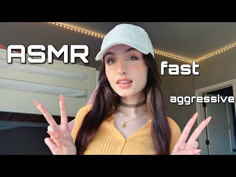 ASMR | Fast & Aggressive Soft Spoken Lofi Trigger Assortment ( hand sounds, clawing, gripping + )