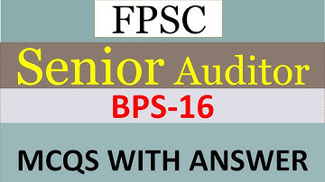 Fpsc Senior Auditor Mcqs With Answer Part-3