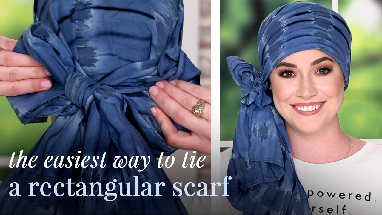 How to Tie a Rectangle Headscarf - YouTube