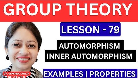 Automorphism & Inner Automorphism (IIT JAM / CSIR NET / B.Sc)