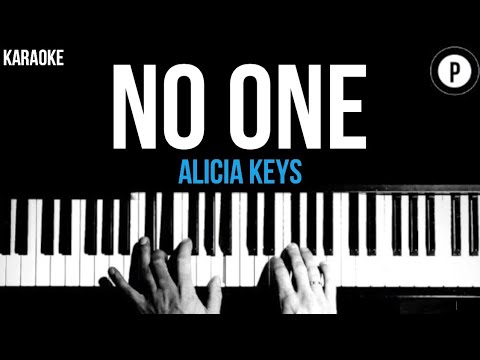 Alicia Keys - No One Karaoke SLOWER Acoustic Piano Instrumental Cover Lyrics