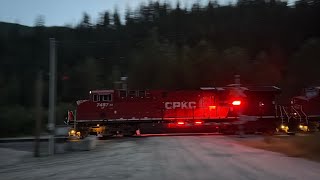 Almost Missed It!!! CPKC 112 (Intermodal Train) @ Taft BC Canada 15JUL26 CP ET44AC 7457 Leading