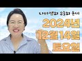 2024년 12월 14일 (토) 나비쌤의 오늘의 운세 🦋 종합운/연애운/금전운/행운의컬러/띠별운세/타로카드/사주팔자/주역타로