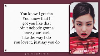 Jennie 제니 You and Me Easy Lyrics
