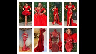فساتين سهرة لون احمر، تشكيلة واسعة اكثر من 100 فستان احمر، اجدد فساتين السهرة 2022 مع anakte antha
