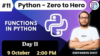 🚀 Python Zero to Hero | Day 11 | 45 Days Free Classes | Dixit Bytes || #dixitbytes #python #coding