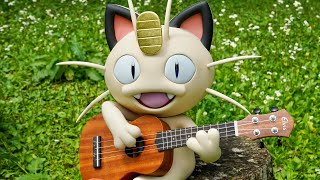 【Pokémon Clay Art】How to make singing Meowth with Clay「Lifesize」